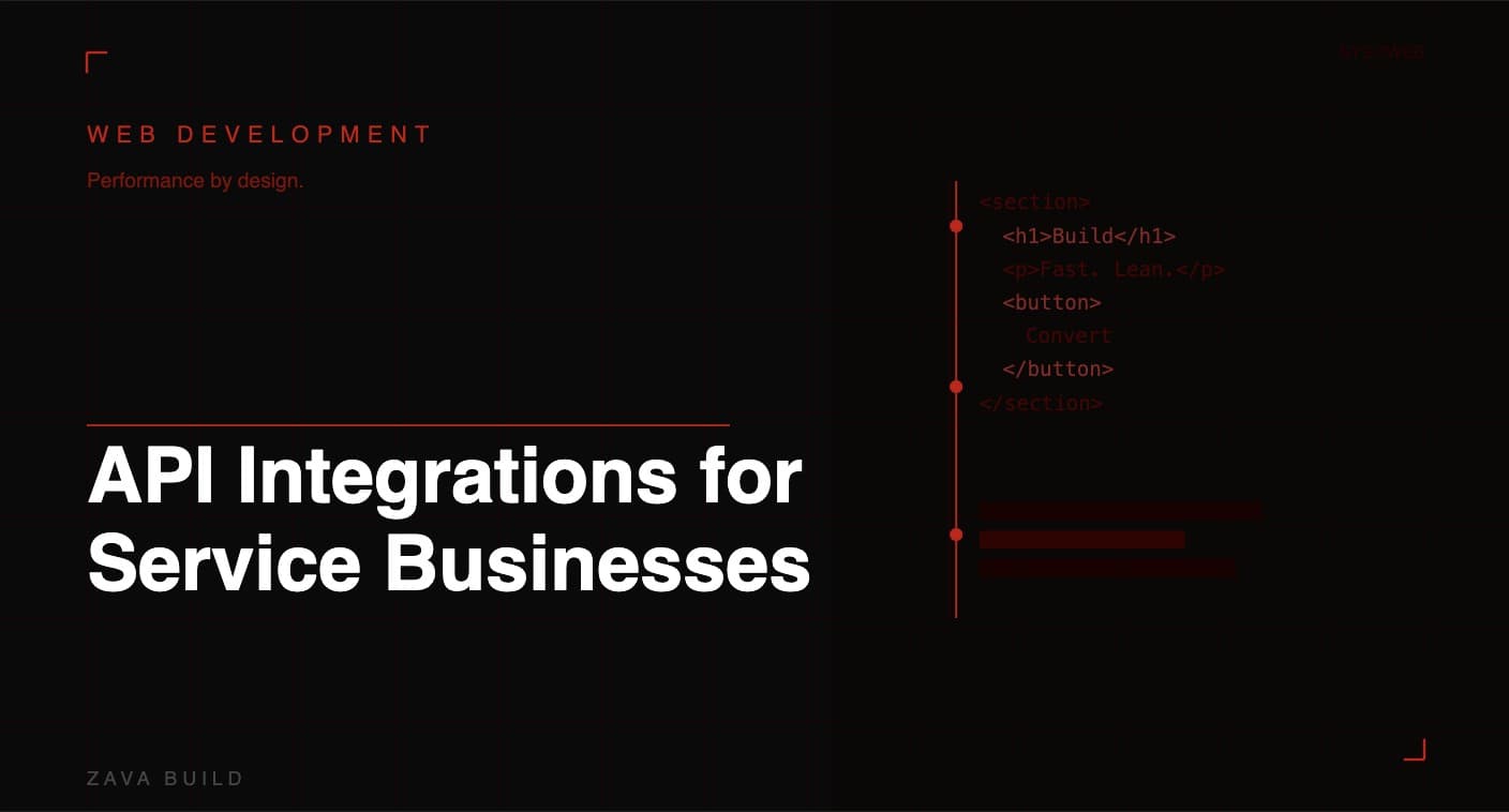 API Integrations for Service Businesses | Zava Build Middlesbrough