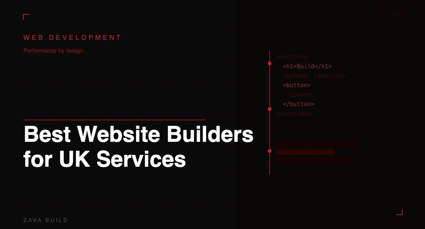 Best Website Builders for UK Services | Zava Build Middlesbrough