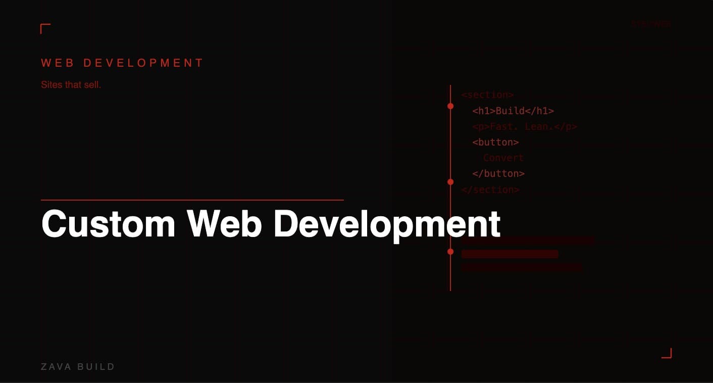 Custom Web Development | Zava Build Middlesbrough