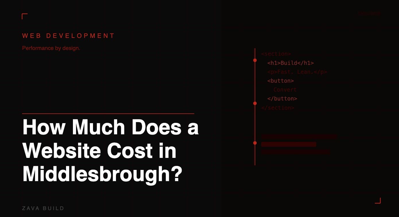 How Much Does a Website Cost in Middlesbrough? An Honest Guide for Service Businesses | Zava Build Middlesbrough