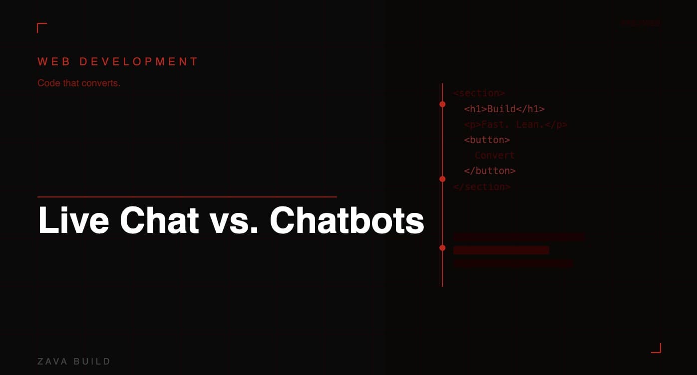 Live Chat vs Chatbots | Zava Build Middlesbrough