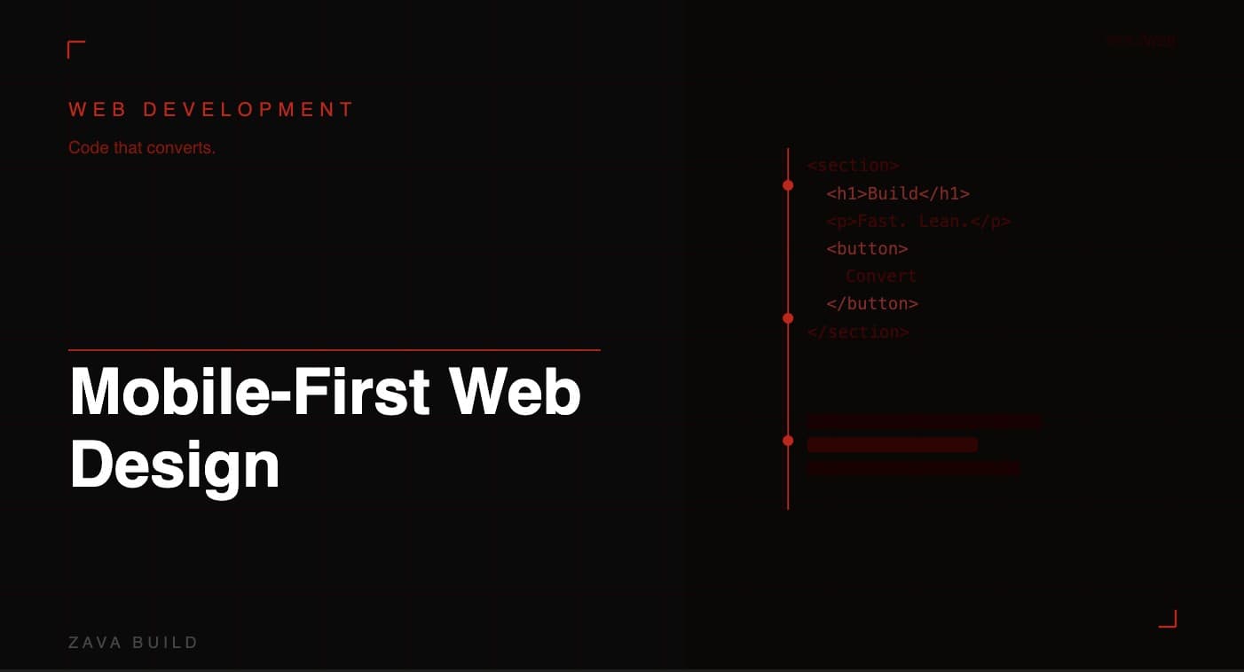 Mobile-First Web Design | Zava Build Middlesbrough