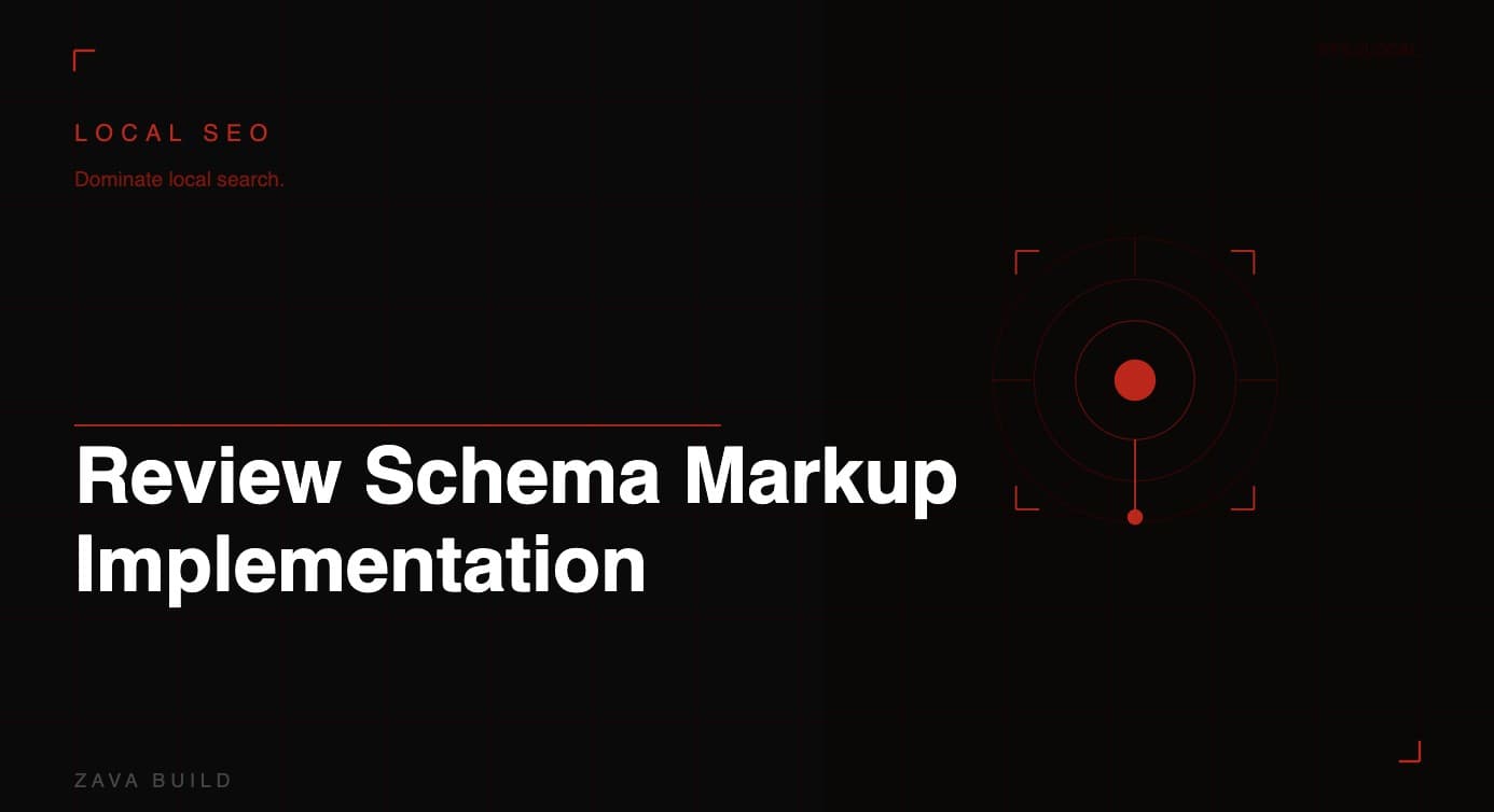 Review Schema Markup Implementation | Zava Build Middlesbrough