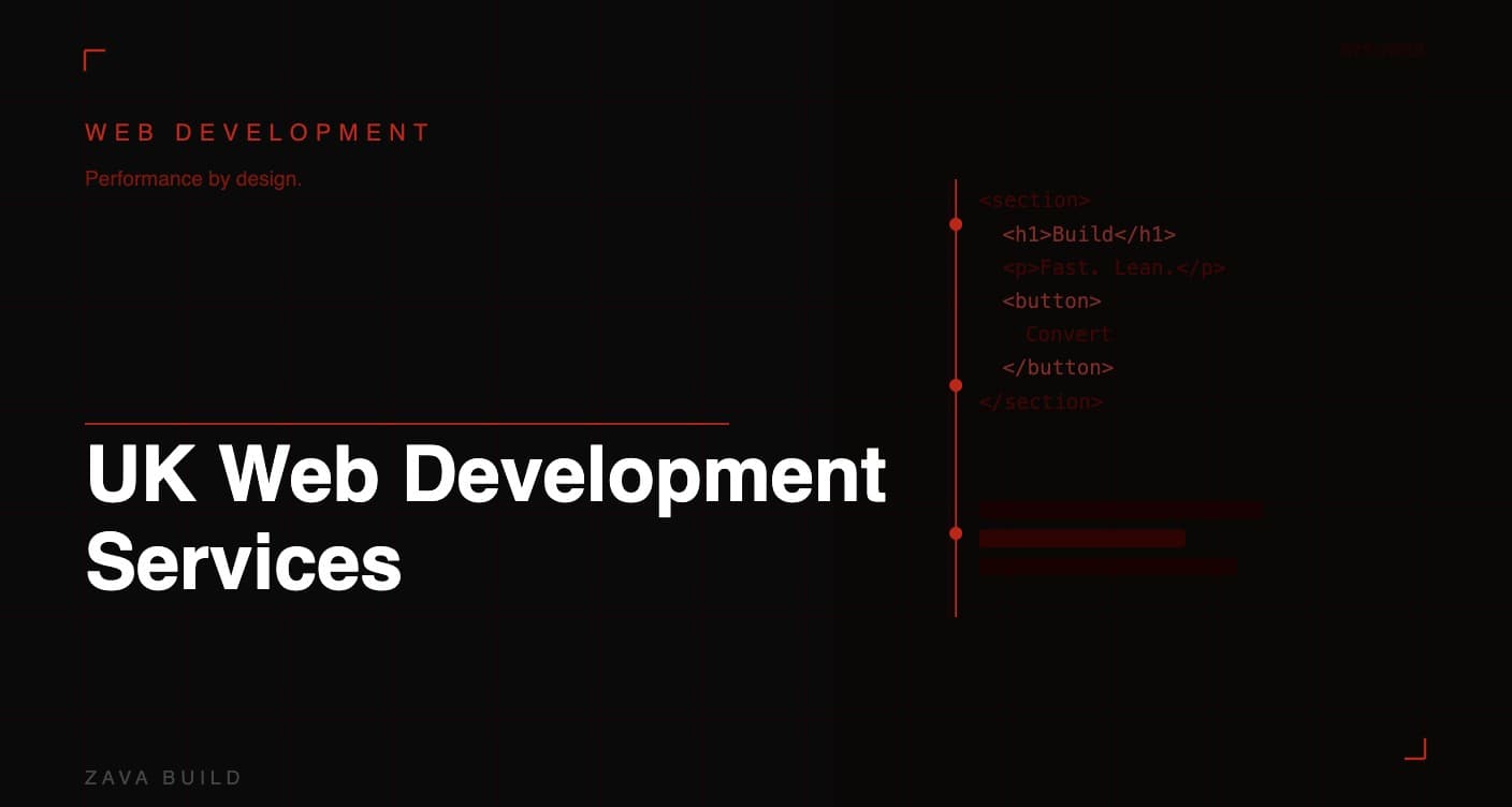UK Web Development Services | Zava Build Middlesbrough